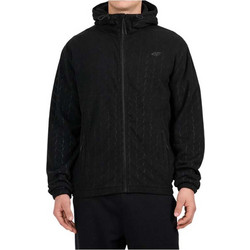 4F Ανδρική Ζακέτα Fleece με Κουκούλα Μαύρη 4FWAW26TFLEM491-20S