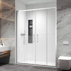 Karag IZY 600 170x200 Cromo Nano - Καμπίνα Ντουζιέρας Από Τοίχο σε Τοίχο Συρόμενη