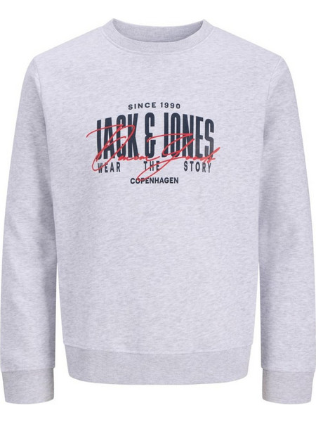 Μπλούζα φούτερ ανδρική Jack & Jones 12298492 Aero γκρι μελανζέ