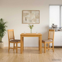 vidaXL Σετ τραπεζαρίας VENLO 3 τμχ. Γκρι 90 x 90 x 75 cm