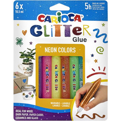 Κόλα Glitter Fluo σετ=6τεμ Carioca 6x10,5ml Carioca 42111