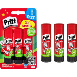 PRITT σετ κόλλα stick Original, 22g, διάφανη, 3τμχ 6612089903