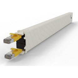 PATCHBOX Patchbox Kupferkassette 8RU (0,8 m) Cat.6a U/FTP PoE κίτρινο