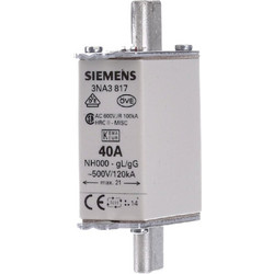 Μαχαιρωτή ασφάλεια Siemens 40A ΝΗ000 500V AC - 06.33.0412