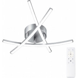 VenCore Zenith Silver 7741-20035 - Μοντέρνο Φωτιστικό Οροφής Πλαφονιέρα LED 45W Ασημί Αλουμίνιο με Ρυθμιζόμενο CCT Λευκό - Ημέρας - Θερμό & Χειρισ