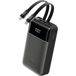 Cuktech LPB200NL Power Bank 20000mAh 40W με Ενσωματωμένα Καλώδια USB-C & Lightning Grey