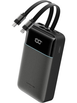 Cuktech LPB200NL Power Bank 20000mAh 40W με Ενσωματωμένα Καλώδια USB-C & Lightning Grey