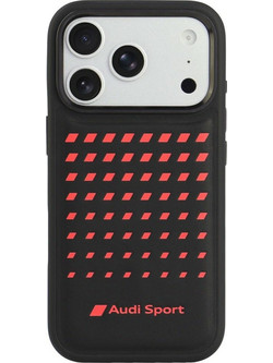 Audi Sport Synthetic Leather MagSafe Θήκη Black (iPhone 18 Pro / 17 Pro)