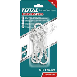TOTAL ΣΕΤ ΒΙΔΕΣ ΓΑΝΤΖΟΥ ΜΕ ΒΙΣΜΑΤΑ 5x75mm (WJSPK5012) 26371