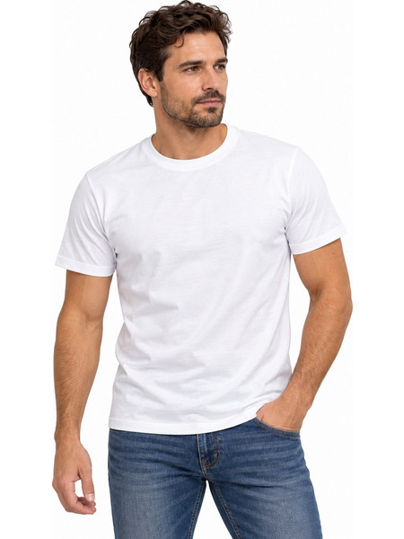 Fashion-Wear Μπλουζάκι μακό λευκό βαμβάκι 100%