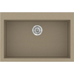Sanitec Classic 338 Υποκαθήμενος Νεροχύτης Γρανίτη Ματ Granite Taupe 70x50cm