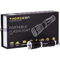 LED Flashlight 10W 800Lm IP44 (30x115mm) + 18650 accumulator 1x2300mAh