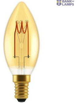 LED Filament Bulb - Candle C35 E14 2.5W 136lm 1800K Gold 320 - Dimmable