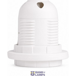 Lamp Holder with Ring E27 White (50pcs bag)