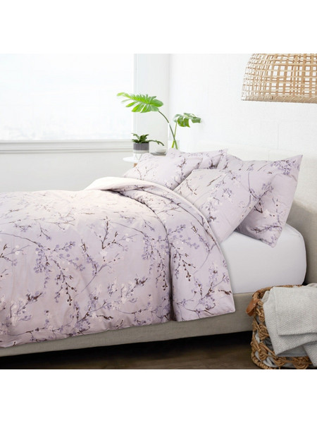3193 Πάπλωμα 100% Βαμβάκι Percale 160x230 2 τεμ. Γκρι Ημίδιπλο Nexttoo