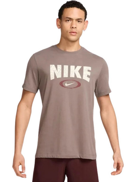 Nike Ανδρικό T-Shirt HJ3594-289 Καφέ/Γκρι
