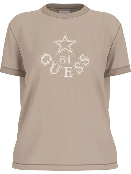 GUESS ELETTRA CN SS T-SHIRT ΜΠΛΟΥΖΑ ΓΥΝΑΙΚΕΙΟ V6YI04K4268-G1DR Biege