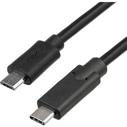 AKYGA CABLE USB AK-USB-16 MICRO USB B (M) / USB TYPE C (M) VER. 2.0 1.0M
