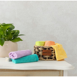 Λαβέτες Σε Καλαθάκι Bamboo Care (Σετ 5τμχ) Multi Nima Σετ Πετσέτες 25x25cm Bamboo, Βαμβάκι
