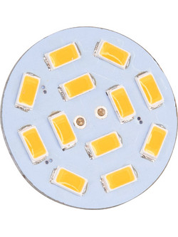 GLOBOSTAR(R) G4BACK 76103 Λάμπα G4 LED 4.5W 405lm 120 DC 12-24V IP20 Θερμό Λευκό 2700K Dimmable - Sanan SMD Chip - Back Pin - Μ3 x Π3 x Υ1.9cm