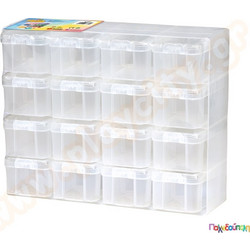 Hama Beads- Κουτί αποθήκευσης για χάντρες και sticks 16 θέσεων