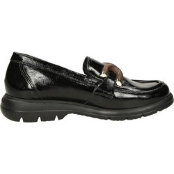 FLUCHOS ΓΥΝΑΙΚΕΙΑ ΔΕΡΜΑΤΙΝΑ LOAFERS GLADIS F2514, ΜΑΥΡΟ, Γυναίκα