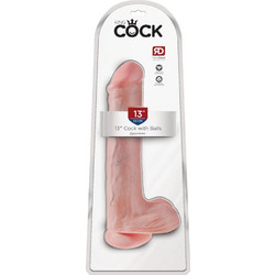 Pipedream King Cock 13" Ρεαλιστικό Dildo με Βεντούζα & Όρχεις 33cm Flesh