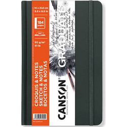 ΣΗΜΕΙΩΜΑΤΑΡΙΟ CANSON GRD SKETCH & NOTES HARD COVER 90gr 14x21 92φ DARK GREY