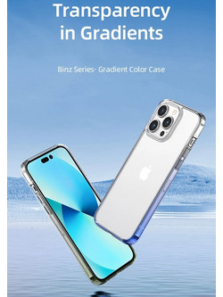 Usams Binz Back Cover Transparent / Black (iPhone 14 Pro)
