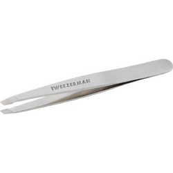 Tweezerman Τσιμπιδάκι Φρυδιών με Λοξή Μύτη Slant Ασημί 1231-R