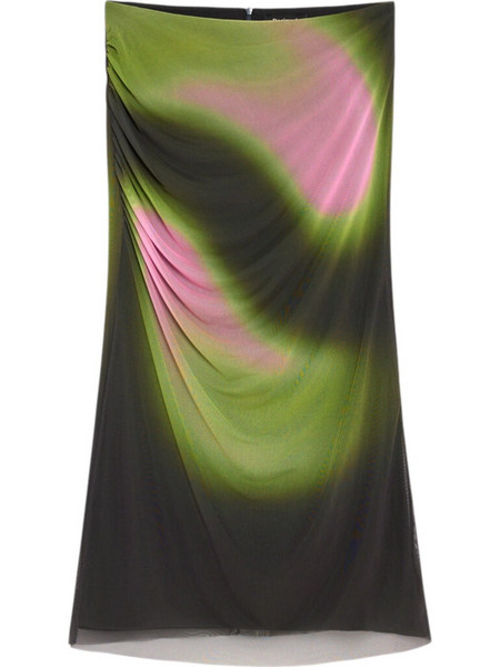 Desigual Μακριά Φούστα Πράσινη 26WWFK08_VE2000