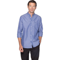 The Bostonians Acorn Poplin Stripe Ανδρικό Πουκάμισο Μπλε 3AAS5000/B166BL