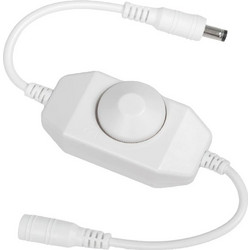 GLOBOSTAR(R) 73305 CORE Dimmer 1CH DC 12-24V 5A 120W Max IP20 - Rotary Dimming - Λευκό - M6.5xΠ3xΥ3.5cm