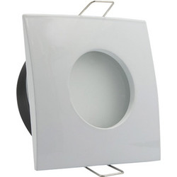 InLight Χωνευτό σποτ από λευκό μέταλλο 1XGU10 IP44 D:8cm (Χ0009-WH)