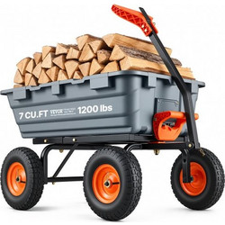 VEVOR Poly Garden Dump Cart Heavy-duty Yard Carts and Wagons 6.48 cu.ft/183.4 L 1200 lbs/544.3 kg