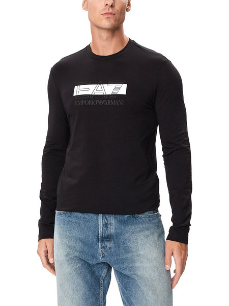 EA7 EMPORIO ARMANI MEN T-SHIRT SLIM LONGSLEEVE LOGO PRINT