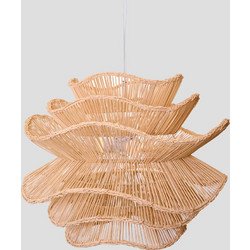 Aurora Φωτιστικο Οροφης 61x47cm Rattan Λευκο - Liberta