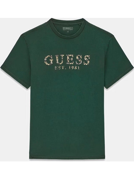 GUESS SS BSC GUESS TEXTURED LOGO TEE ΜΠΛΟΥΖΑ ΑΝΔΡΙΚΟ M6BI73K6674-F8L1 Green