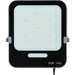 ΠΡΟΒΟΛΕΑΣ LED SMD 300W ΜΑΥΡΟΣ IP66 6500K PLUS