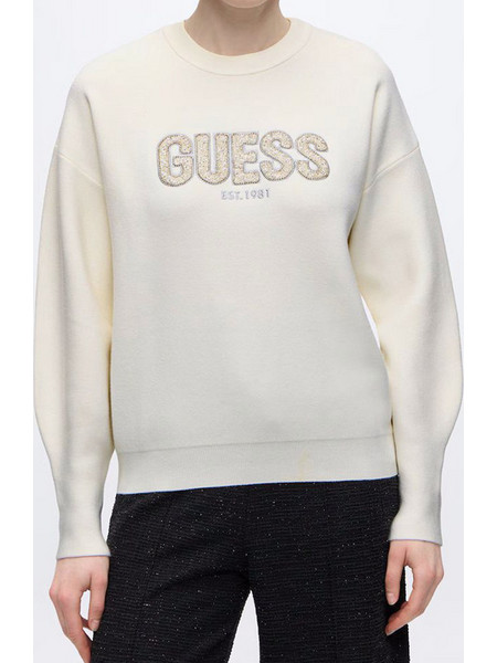 GUESS LS CN MADELINE LOGO SWTR ΜΠΛΟΥΖΑ ΓΥΝΑΙΚΕΙΟ W6YR30Z0978-G012 OffWhite