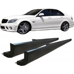 Πλαινά Μασπιέ Για Mercedes-Benz C-Class W204 07-14 C63 Amg Look Από Abs Πλαστικό 2 Τεμάχια