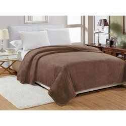 Κουβέρτα Υπέρδιπλη Βελουτέ Popcorn Jacquard Flannel Γαρύφαλλο 220x240 - Καφέ