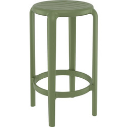 Tom 65εκ. Olive Green Σκαμπο Πολ/νιου 36x36x65εκ