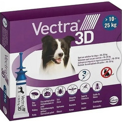 CEVA Vectra 3D (10-25kg) - anti-parasite drops for dogs - 3 x 2,5ml