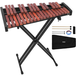 VEVOR Ξυλόφωνο Glockenspiel, 32 Νότες, Επαγγελματικό Ξύλινο Κρουστό Όργανο Ξυλόφωνο, με Βάση Ρυθμιζόμενου Ύψους, 4 Μπαγκέτες, Τσάντα Μεταφοράς, Κιτ Μουσικού Οργάνου για Αρχάριους για Ενήλικες και Παιδ