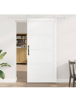 vidaXL Πόρτα Εσωτερική Συρόμενη Ξύλινη Λευκή 93x202cm 3449930