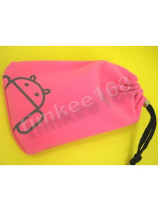 Android Suede Pouch Case Cover for Big Android Mobile Phone pink