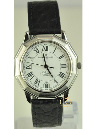 Baume Mercier Ανδρικό Ρολόι Αυτόματο με Μαύρο Δερμάτινο Λουράκι 3131