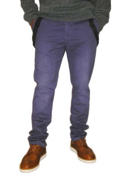 Sublevel Ανδρικό Παντελόνι Chino Μωβ H-7256-60279