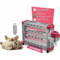 Akel AS1210RC Smart Heater Red Σόμπα Αλογόνου 2900W με Θερμοστάτη